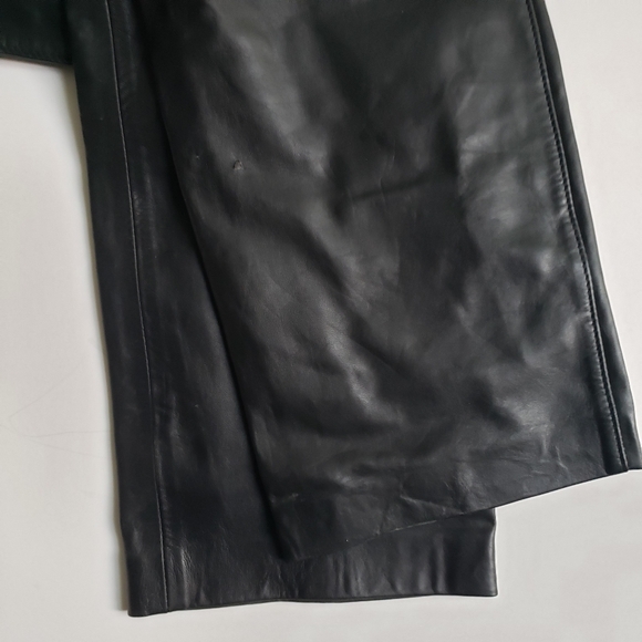Icone | Straight-leg Leather Pants - Picture 6 of 11